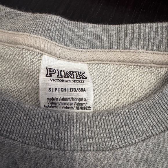Victoria Secret Pink Cropped Sweatshirt - Picture 3 of 4